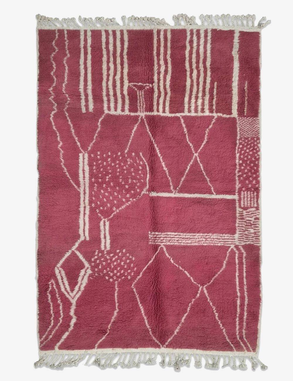 Tapis Rose Berbère - 7.6 x 4.92 ft / 232 x 150 cm