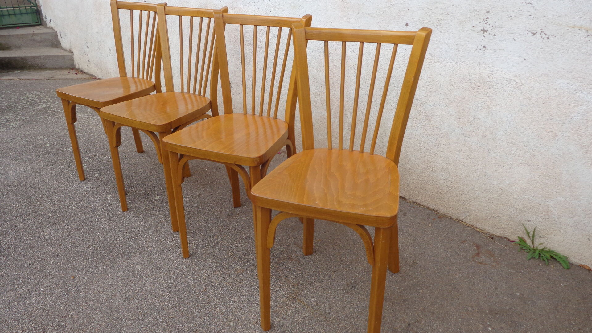 Set of 4 Baumann chairs with bars