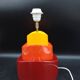 Kotska lamp model Gibus tricolor 1980 Memphis style Sun tangerine pepper