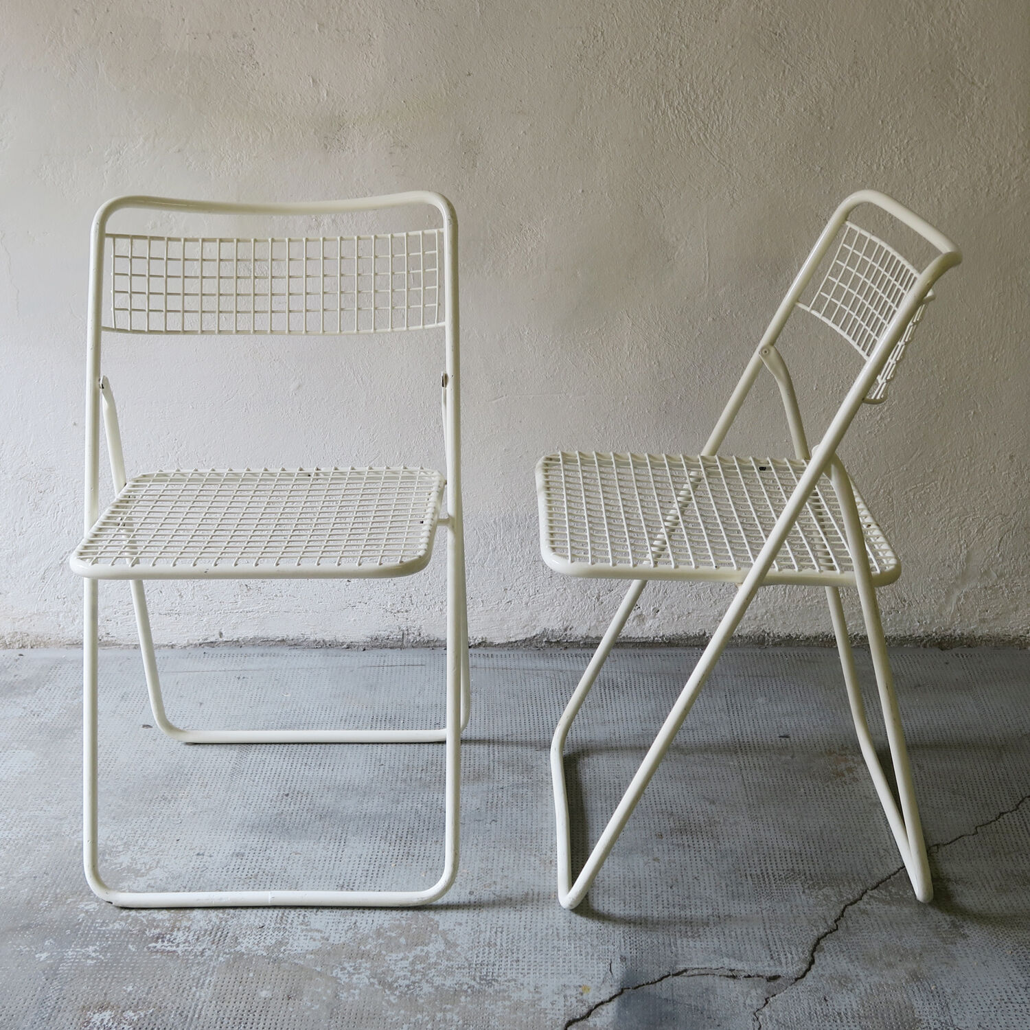 Pair of metal chairs