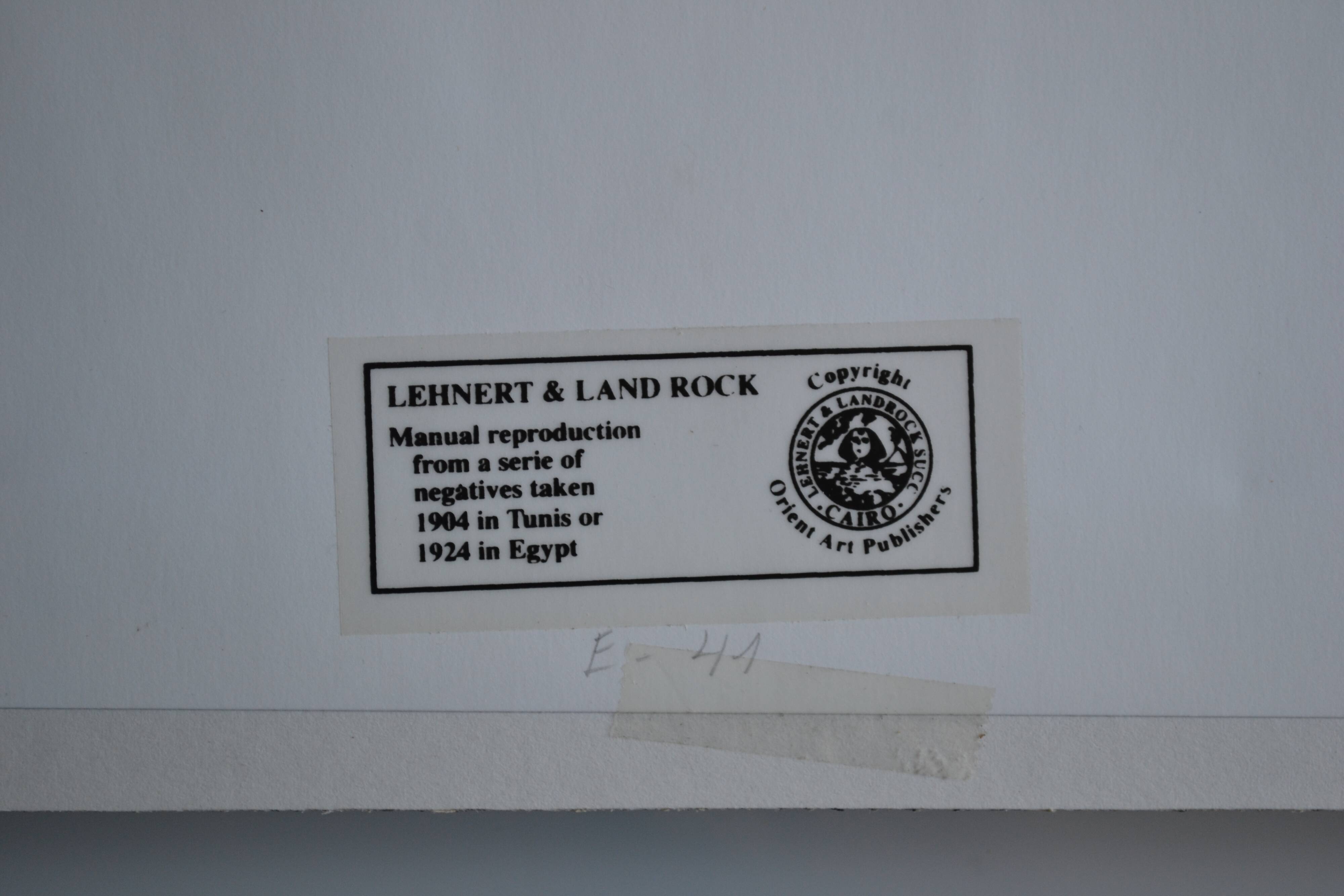 Lehnert & Landrock estate Cairo Silver print from an original negative