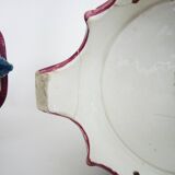 Pair of antique Art Nouveau dragon slip planters