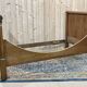 19th century Empire sleigh bed in cherry wood - Bedding: 1m82x98cm