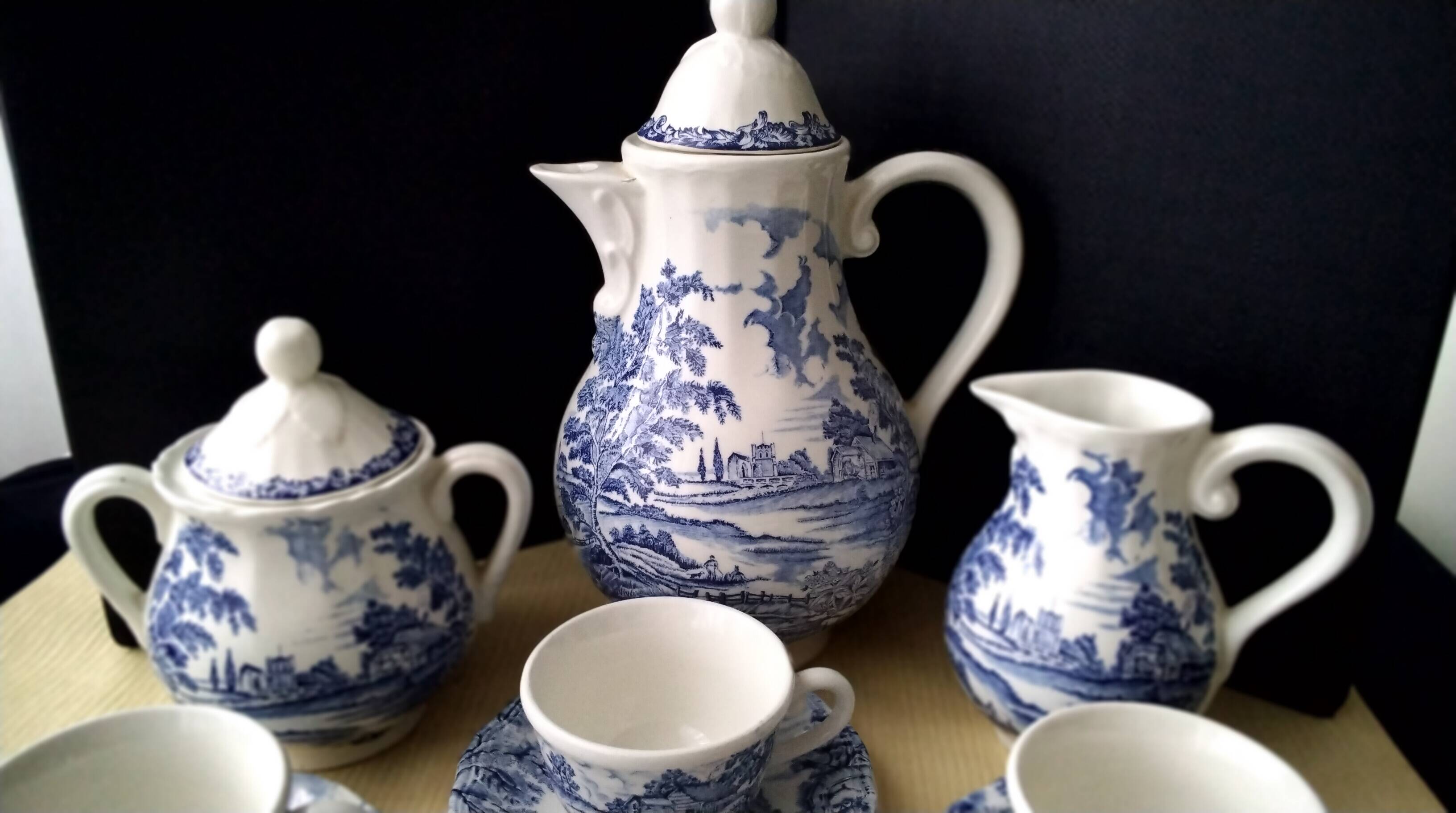 Lunéville earthenware coffee service "English Style"