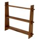 Vintage wooden wall shelve rack bookshelf in pinewood minimalist design
