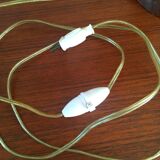 Vintage lamp in olive wood, 70s