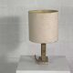 Lampe années 70 en travertin et laiton