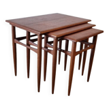 Tables Gigognes danoise en teck année 60