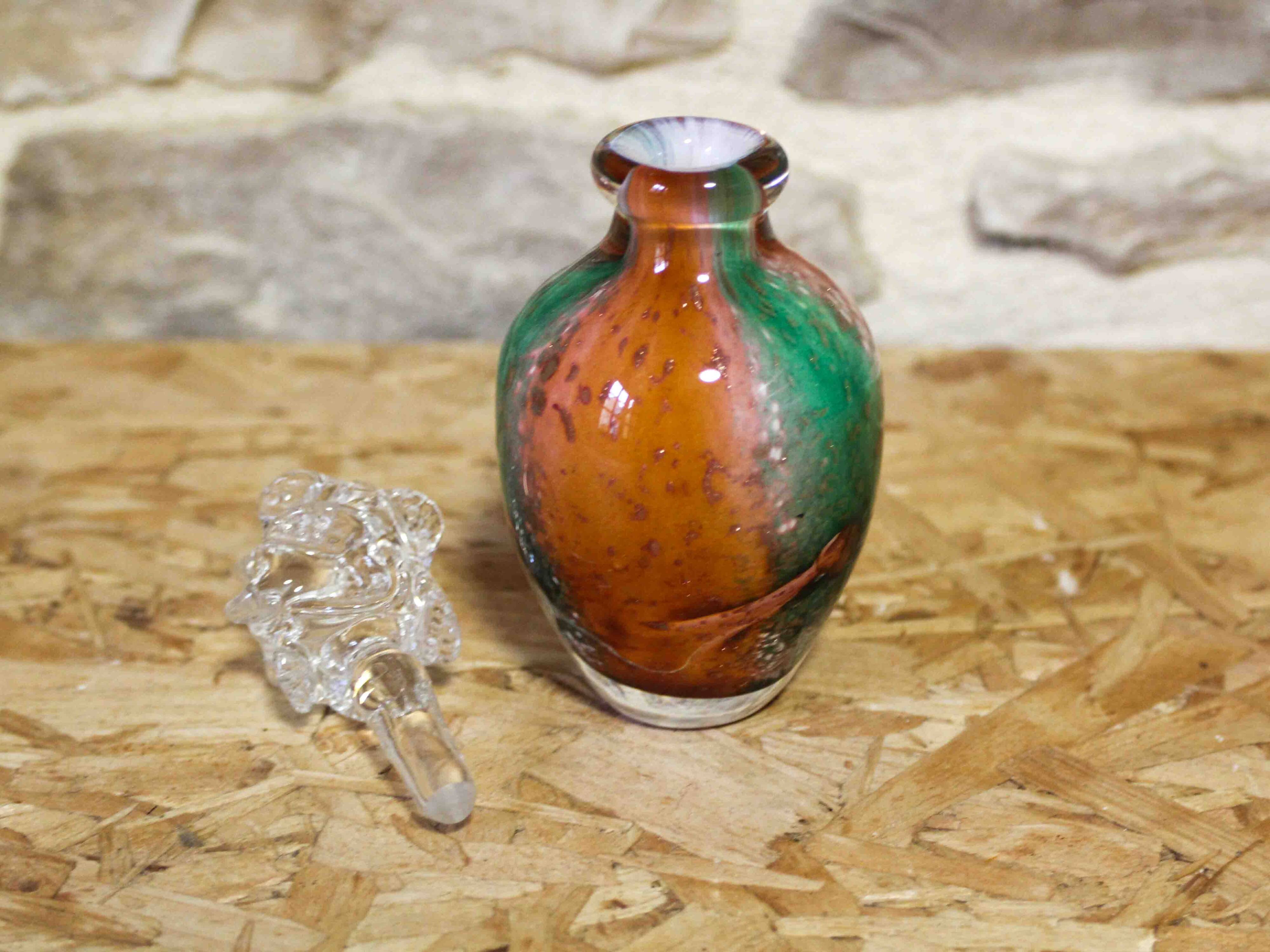 Glass bottle by Jean-Michel Operto in Biot