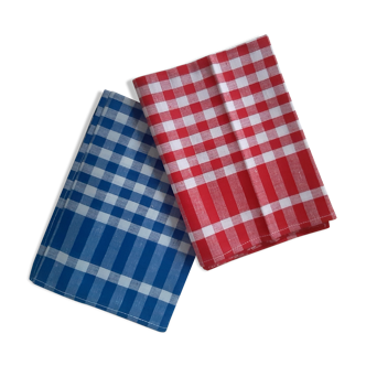 Set of 2 linen and cotton tea towels