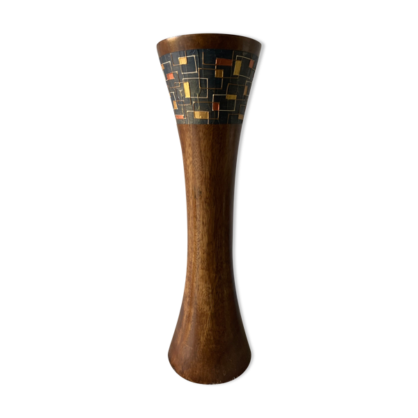 Vase en bois vintage — Beyit