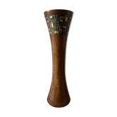 Vase en bois vintage
