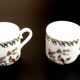 Two PL coffee cups (Limousine Porcelain) the crowned swallow