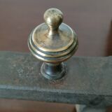 Pair of Louis-Philippe andirons with Caryatids - Bronze, cast iron - 19th century