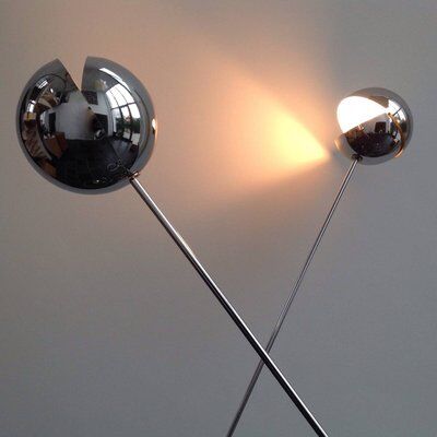 Set of 2 floor lamps 3S by Paolo Tilche, 1970s,