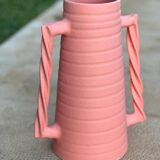 Ceramic vase with wavy handles