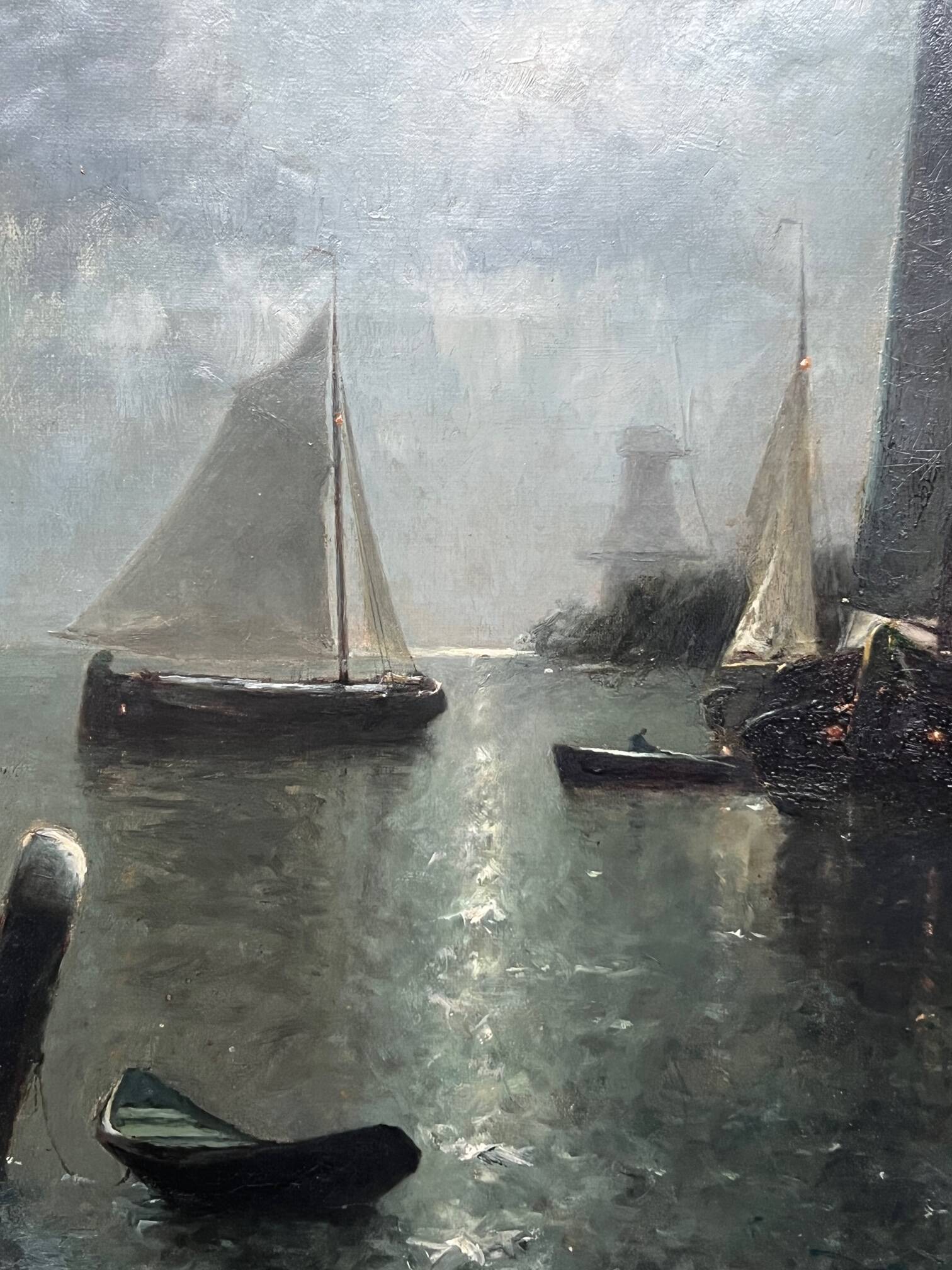 Louis Adolphe Jacobs (1859-1940). "Seascape".