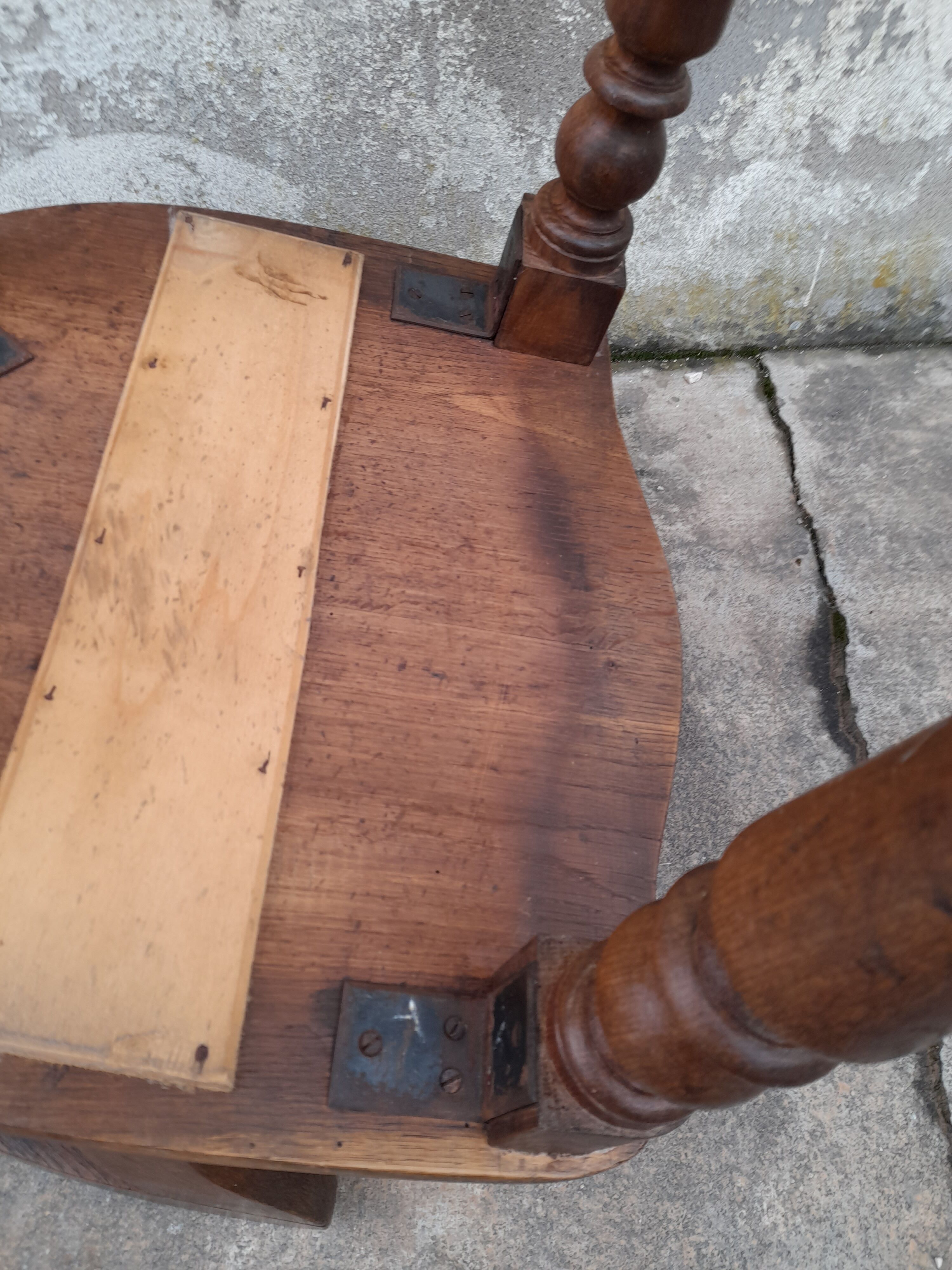 Louis Philippe oak desk chair 1900