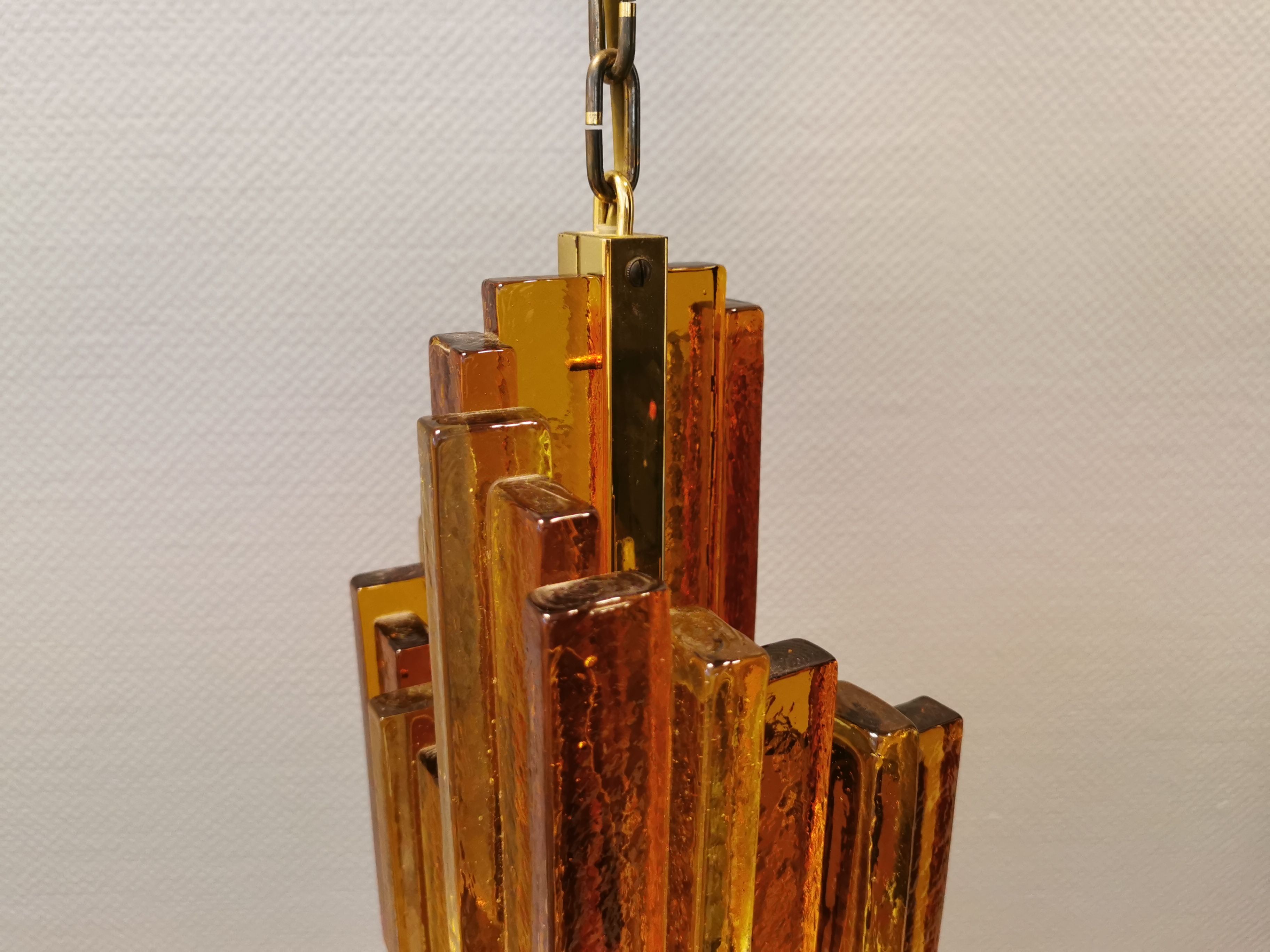 Hanging lamp, designed by Svend Aage Holm Sørensen for Hassel & Teudt in the 1960s, model HT "Rustic