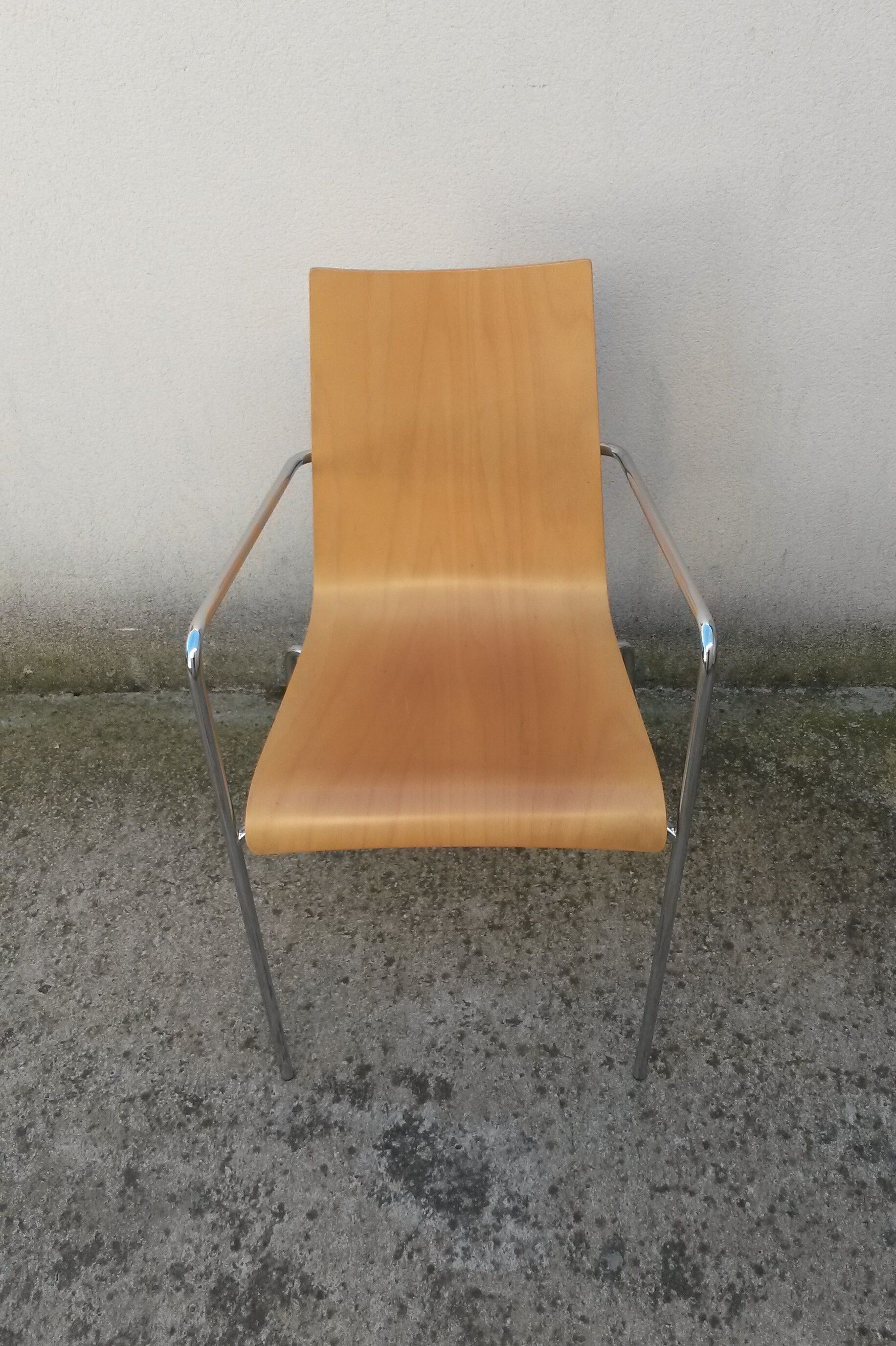 Series of 6 design armchairs 1980