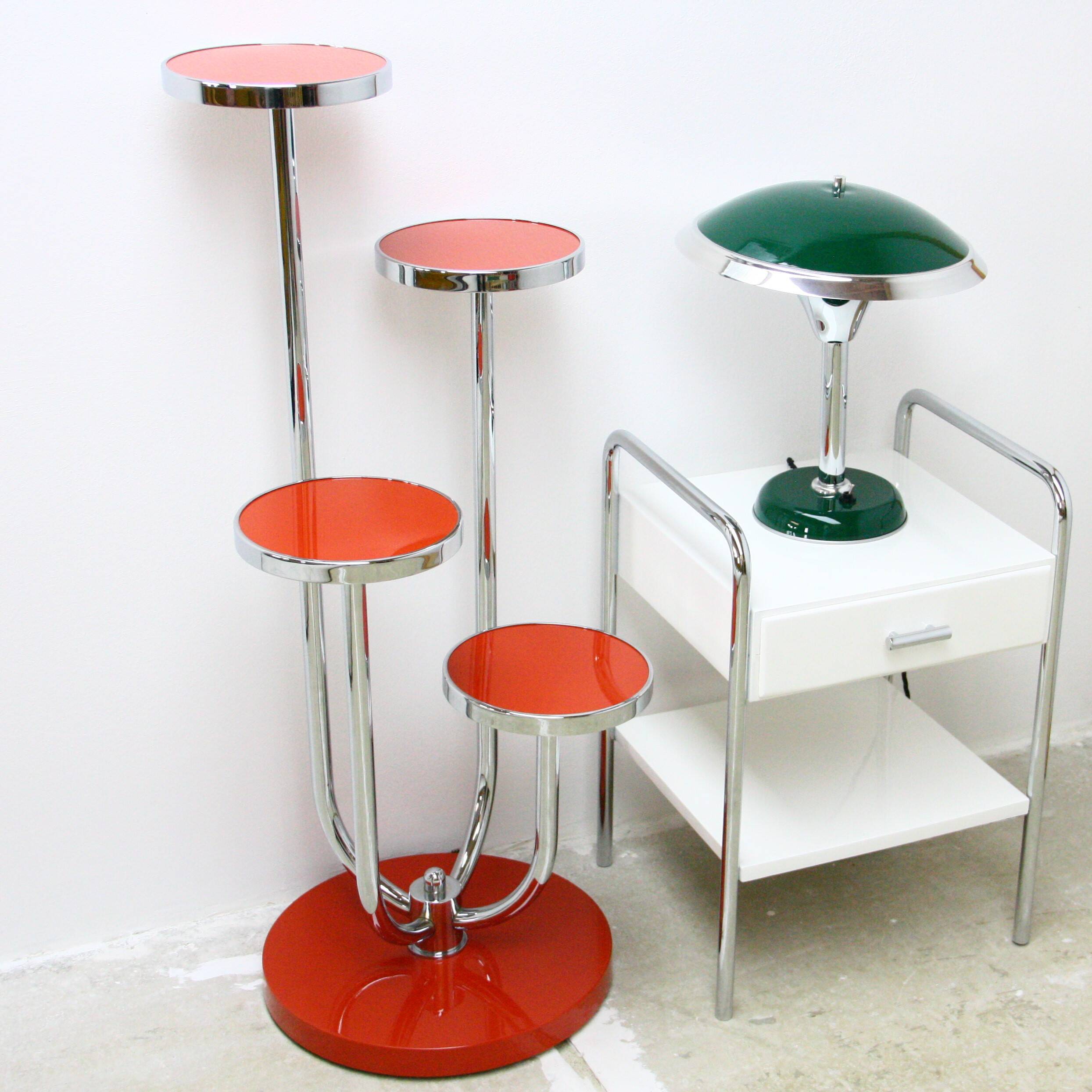 Functionalist/Bauhaus flower stand by J. Halabala, UP Zavody production