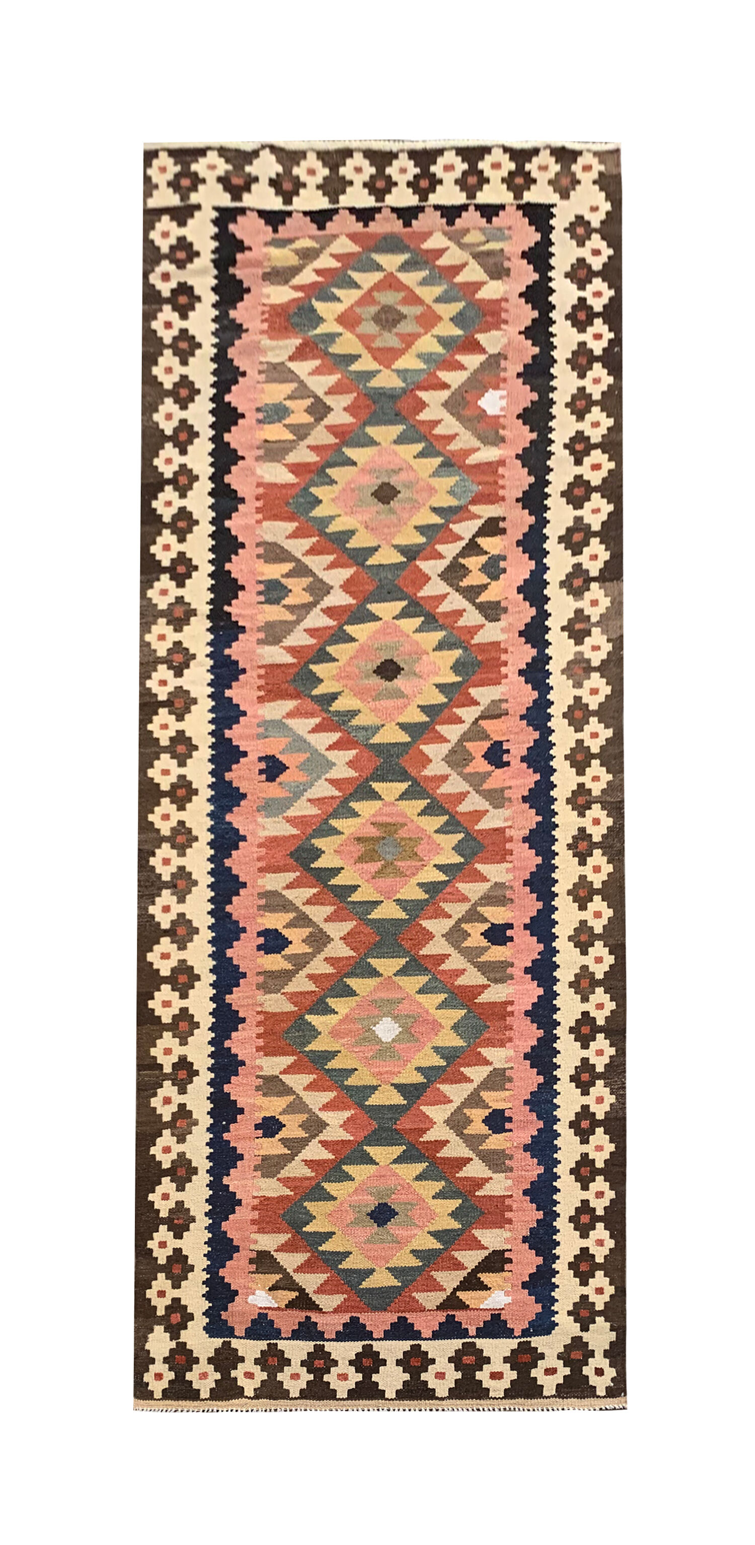Handmade afghan kilim runner rug 100x279cm