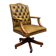 Classic English Yellow Chesterfield Desk Chair