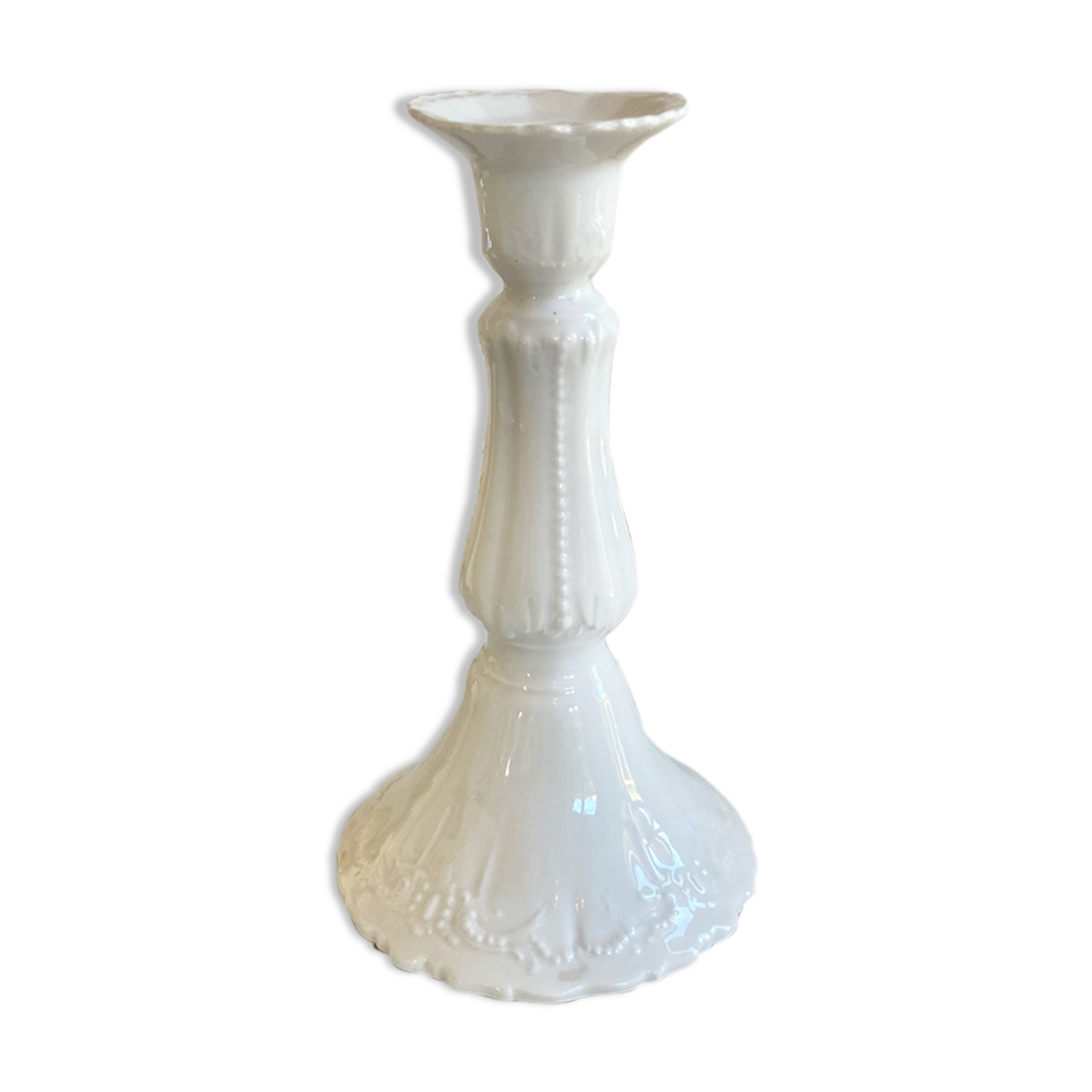 Antique porcelain candle holder