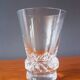 2 wine glasses from the 1950s in crystal by Daum, Sorcy model