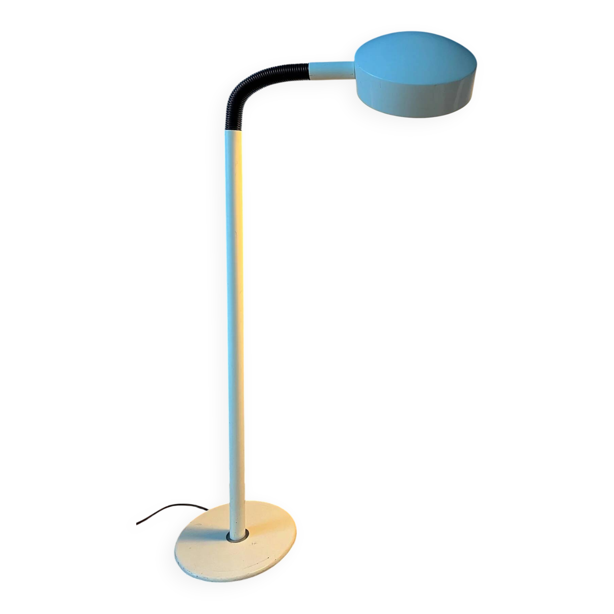 Vintage Hala white metal space age floor lamp