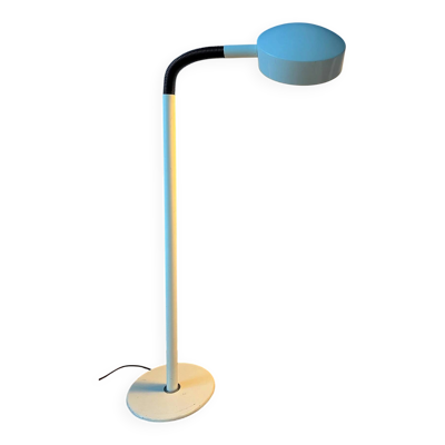 Lampadaire vintage Hala en métal blanc de style spatial