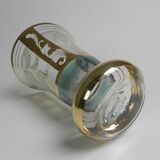 Glass vase with gold decorations, Belgium, 1930s