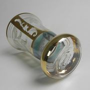 Glass vase with gold decorations, Belgium, 1930s