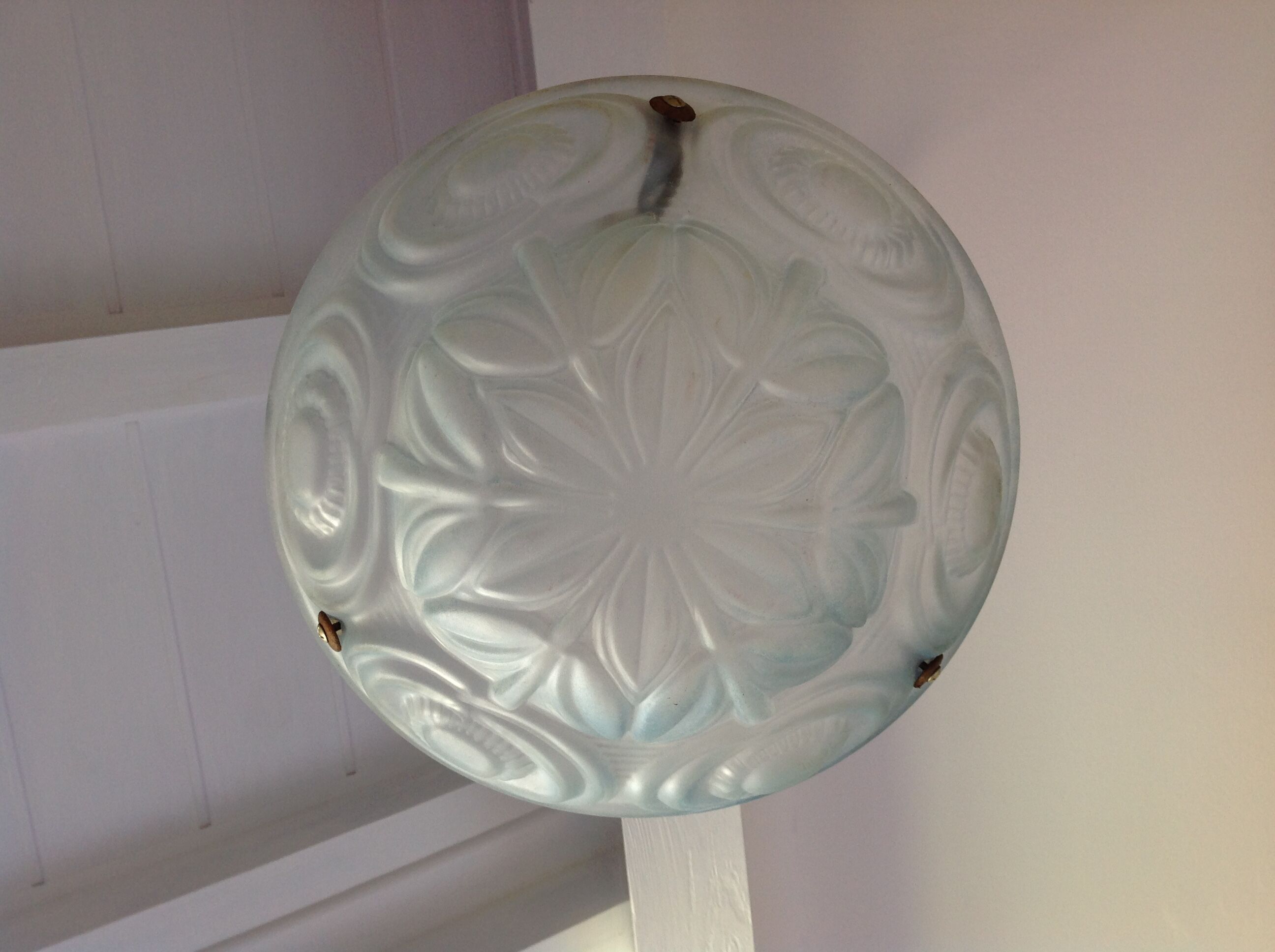 Suspension in glass art deco