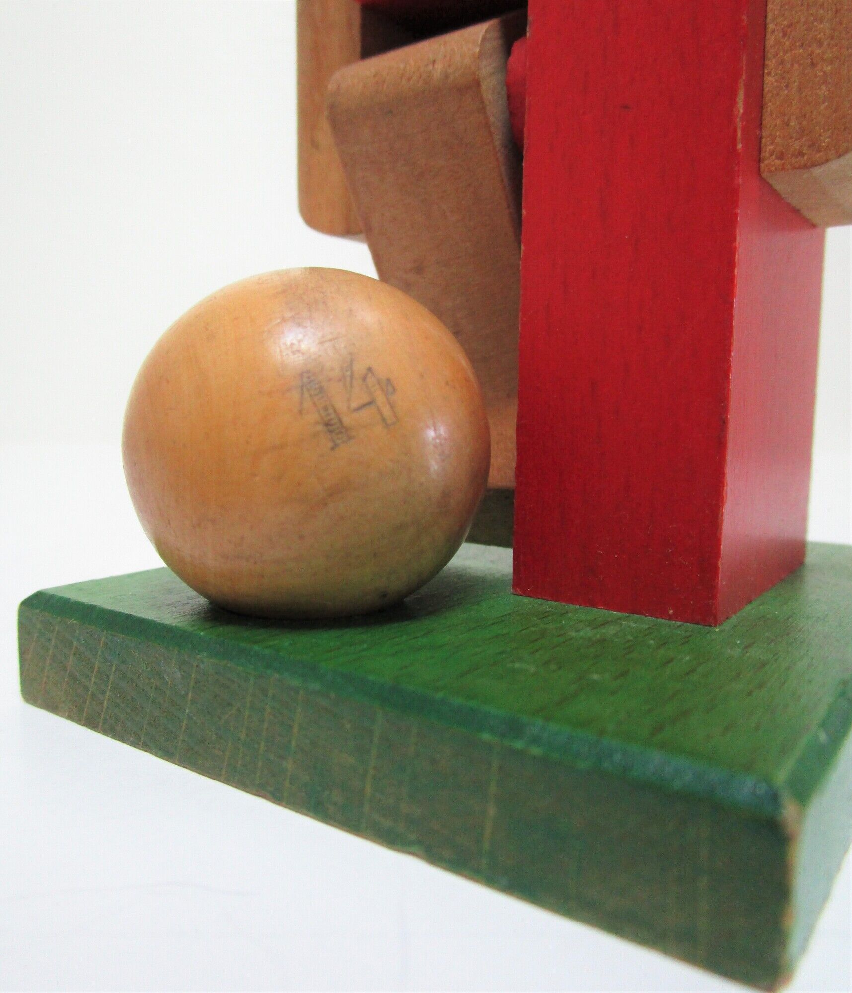 wooden toy footballer design P. Schweizer for Naef Switzerland