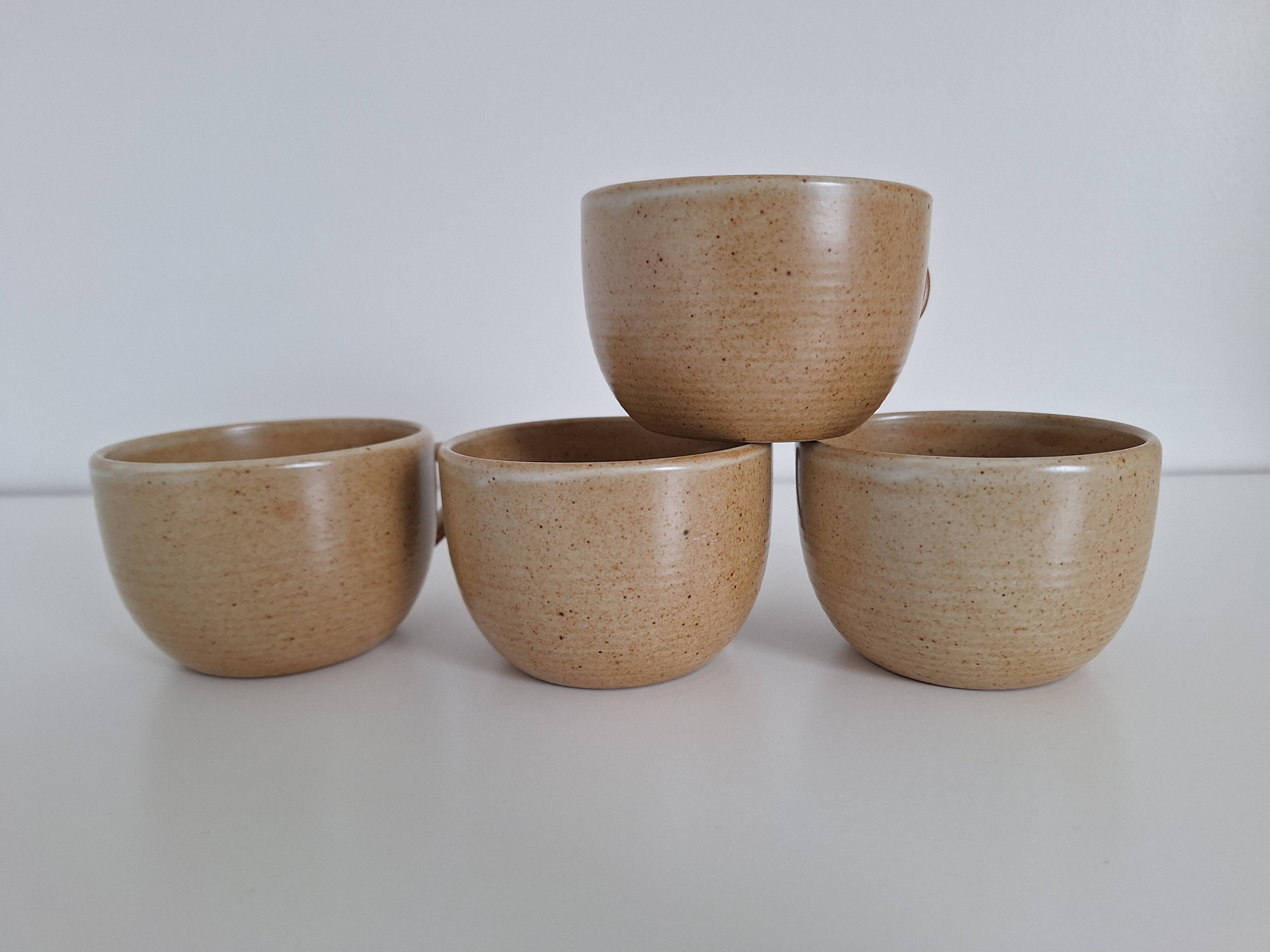 Vintage village stoneware mugs