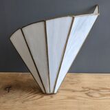 Wall lamp fan mother-of-pearl and brass