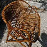 Vintage rattan sofa