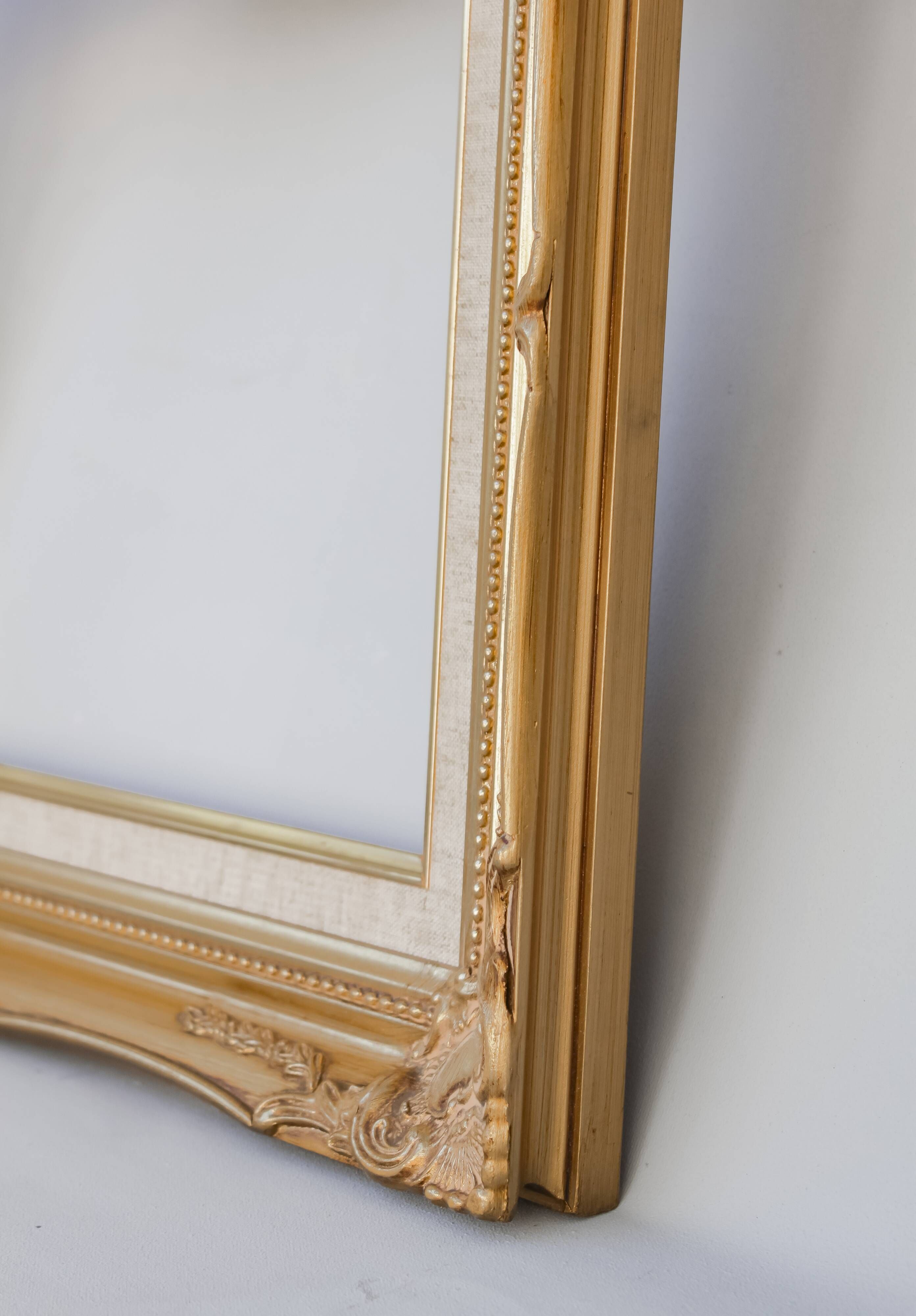 Oil painting of the Mediterranean coast with a high-quality Baroque frame.