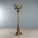 Antique neoclassical candelabrum in wood and iron, Italy, 19th century