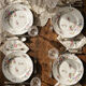 4 assiettes plates Bernardaud porcelaine de Limoges décor floral années 20-50