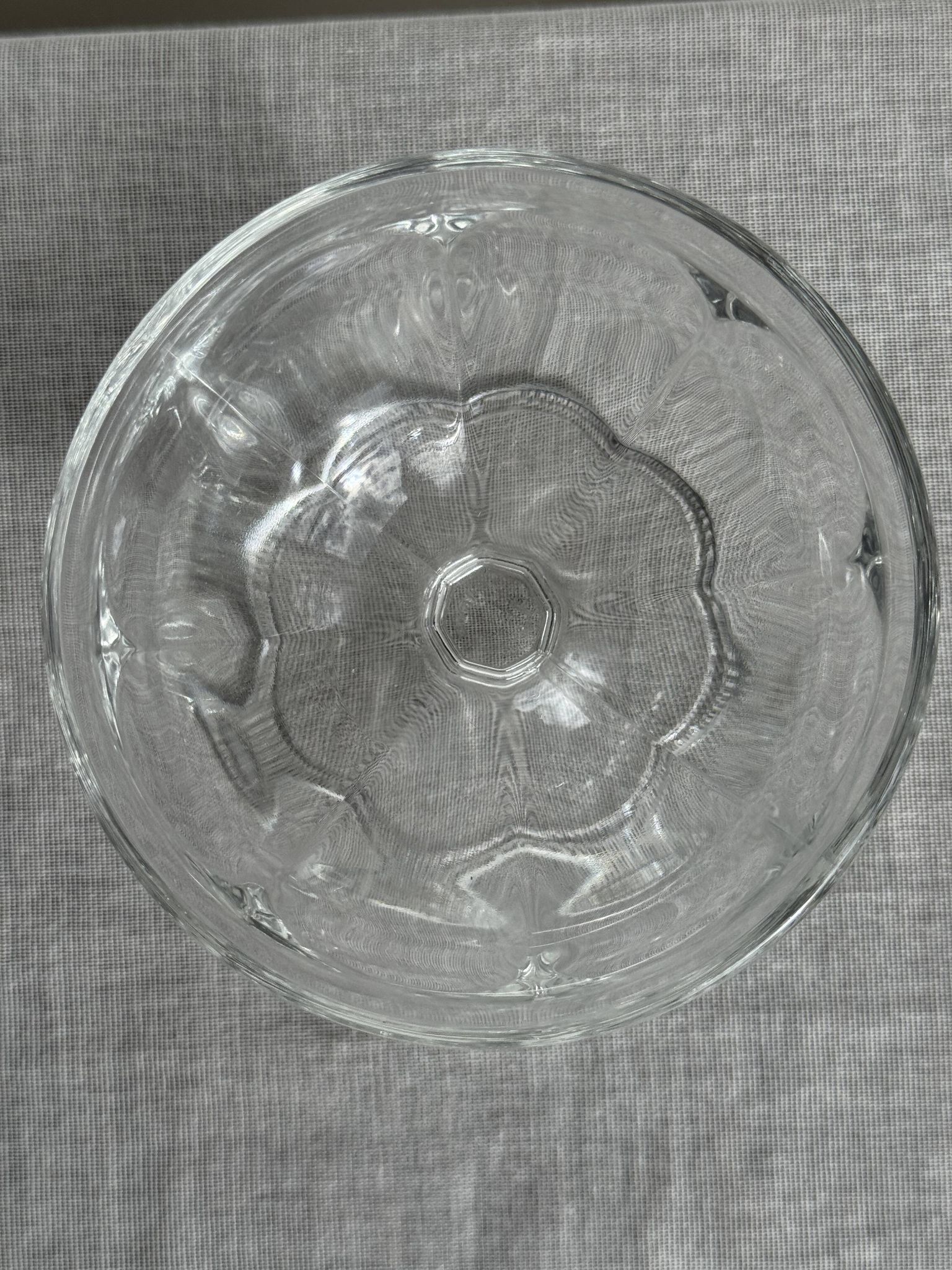 Set of 10 small vintage glass ice cream bowls.