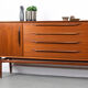 Sideboard in teak with drawers and 3 doors, 1960s
