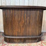 Comptoir de bar en rotin des années 1960