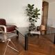 Habitat vintage smoked glass coffee table