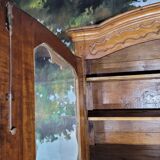 Louis XV period two-part glass sideboard