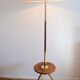 Lampadaire tripode bois et laiton