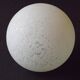 French vintage white Clichy glass ball-shaped replacement shade for lamps.