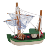 Fishing boat trawler Vintage painted wood