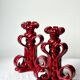 Bougeoirs en barbotine Art Deco